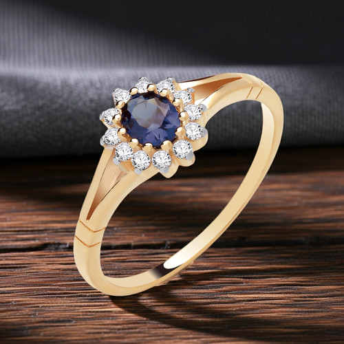 18kt gold tansanit - 18kt,