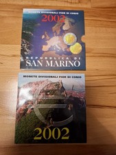 KMS Kursmünzensatz San Marino 2002 komplett in Stempelglanz als Coincards