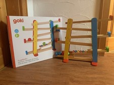 Goki Holz Kugelbahn mit Xylophon / Super Zustand / hoher NP  80 € Originalkarton