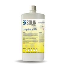 Essigsäure 60% Entkalker  Essigessenz  Reiniger 1 L sehr ergiebig Laborgeprüft