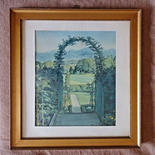 Rudolf Sieck, Blumengarten in Pinswang Bild mit Rahmen 