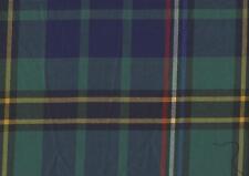100% Wolle Schottenkaro Stoff Kariert Blau,Grün, Gelb, Rot & Weiß
