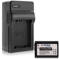 Ladegerät (Black) + Akku NP-FW50 für Sony NEX-3, 3N, 5, 5N, 5R, 5T, 6, 7, C3, F3