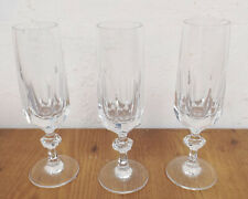 3x alte geschliffene Kristall Flöten/Sektglas/Gläser  18,5cm x 5cm - selten 