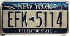 New York USA Nummernschild Kennzeichen License Plate Schild THE EMPIRE STATE efk