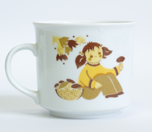 Kinder porzellan tasse pilze - porzellan,