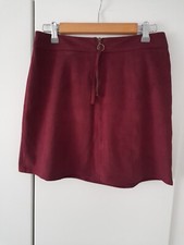 dekorativer kurzer Rock, EDC, Größe 36, weinrot, Innenfutter, vorn kleiner RV