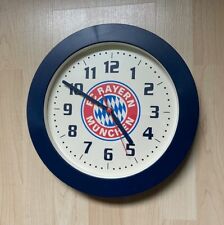 Seltene FC Bayern München Wanduhr in blau Durchmesser: 29 cm