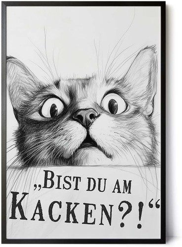 Lustiges katzenbild 30x45cm - lustiges,