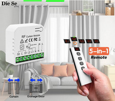 433mhz Funk Rolladensteuerung Nachrüstset Vorhang Schalter RF Fernbedienung