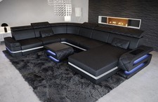 Ledersofa Wohnlandschaft Couch