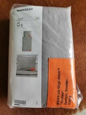 IKEA Virgil Abloh Markerad Bettdecke + Kissen Laken Bett NEU Grau L V Limitiert