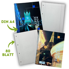 Schreibblock Collegeblock Spiralblock 80 Blatt DIN A4 kariert / liniert wählbar