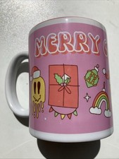 Orca Coatings Pink Mushroom Cannabis Weed Smiley Kaffeetasse Mug Tasse Christmas