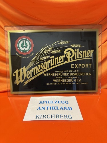 Wernesgrüner pils glasschild - pils,