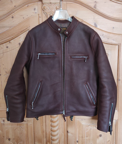 Cafe racer lederjacke braun - racer,