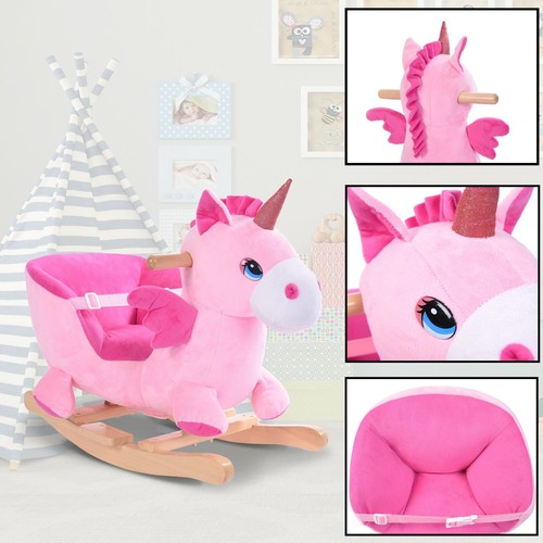 Plüsch einhorn schaukeltier - plüsch,