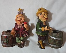 Vintage Sammlerstücke Laafe mit Fass  Efteling  Elfen Gnom Zwerg und Zwergin