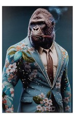 Wandbild gorilla anzug - im, mit