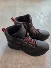 QUECHUA Wanderschuhe Winterschuhe halbhoch warm wasserdicht - schwarz-rot 43