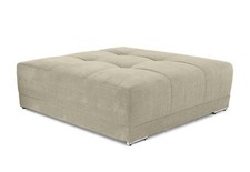 XXL-Hocker 120x120 cm für Big-Sofa Federkern Polstersitz Cord in Beige Grau
