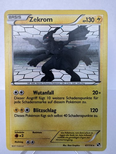 Pokémon zekrom 114 schwarz - pokémon,