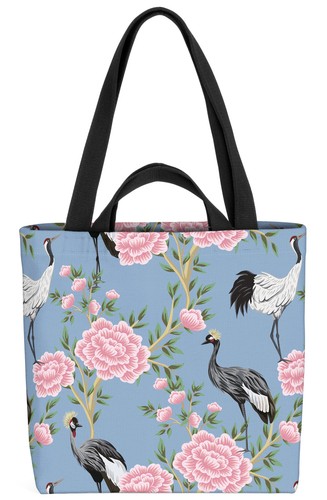 Sommer kranich blumen tasche - sommer,