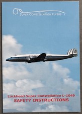 Safety Card | Super Constellation Flyers | Lockheed L-1049 | Switzerland