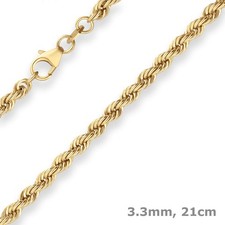 3,3mm Armband Kordelkette hohl