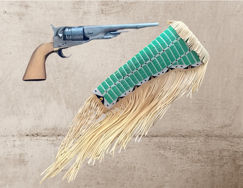 Leder fransen waffenhülle - leder,