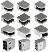 Glasklemmhalter Glashalter Edelstahl Glasplattenhalter Geländer Balkon Terrasse