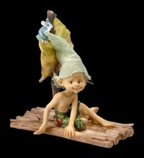 Pixie Kobold Figur mit Maus -