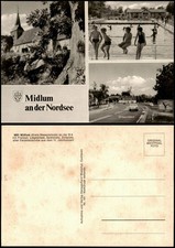 Midlum Rheiderland Jemgum   mit Freibad, Liegewiese, Spielplatz, Zeltplatz 1960