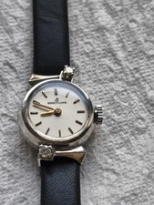 Breitling Damen Uhr 18K Weißgold, Handaufzug, Diamanten, Vintage 1960er – Swiss