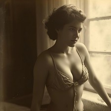 Dame Frau Model Vintage Retro