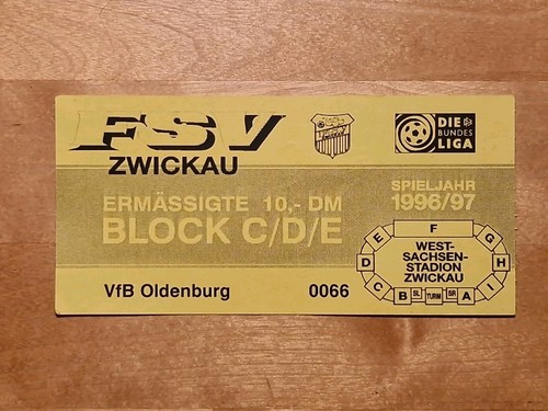 Sammlerticket fsv zwickau - sammlerticket,