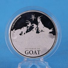 Niue 2 Dollar 2015 Year of the Goat   1 Oz Silber 999 Vz
