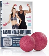 VITALmaxx Faszienball 2-TLG. 8/10cm rosa + DVD, (Yoga, Pilates, Massage ( 511 )