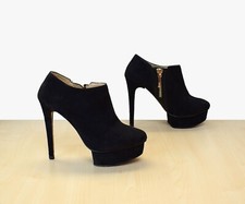 tolle Zara Plateau Booties Wildleder High-Heel Stiefeletten Ankle Boots Gr. 37