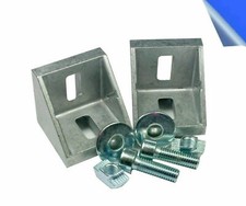 10x Befestigungsmaterial Winkel für 45x45 & 45x90 Nut 10 Aluprofil