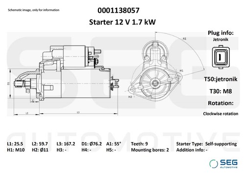 Seg automotive 0001138057 - seg,