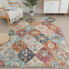 Blumen Boho Teppich -