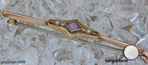 Amethystbrosche brosche kt - brosche, 9