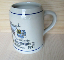 Ton-Bierkrug 0,5 l Kurpfälzisches Gambrinium Bierfestival im Jubiläumsjahr 1991 