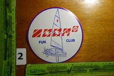 Alter Aufkleber Wassersport Segeln Surfen ZOOM8 FUN CLUB
