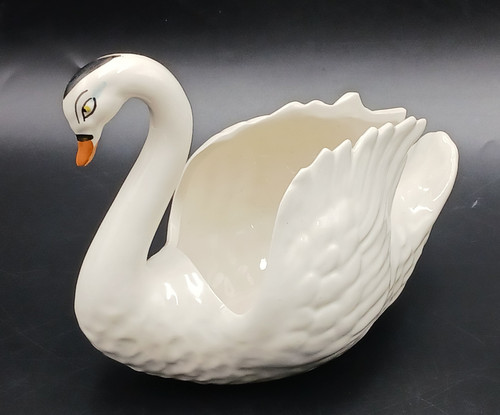 Keramik schwan übertopf - schwan,