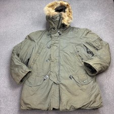 N 3B Jacke Erwachsene Medium Grün Army Extreme Cold Parka Schnorchel Kapuze Outdoor Herren*