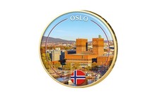 2 Euro vergoldet Oslo -