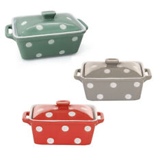 Butterdose mit Griffen und Deckel Isabelle Rose Keramik Punkte Dots Backform