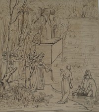 Schöne Zeichnung Mit Tinte Du